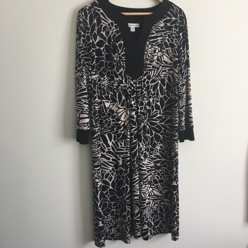 Coldwater Creek | Black and Ivory Dress Large